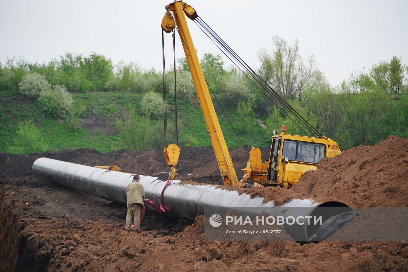 Строительство водовода из РФ между Иловайском и Кутейниково в ДНР