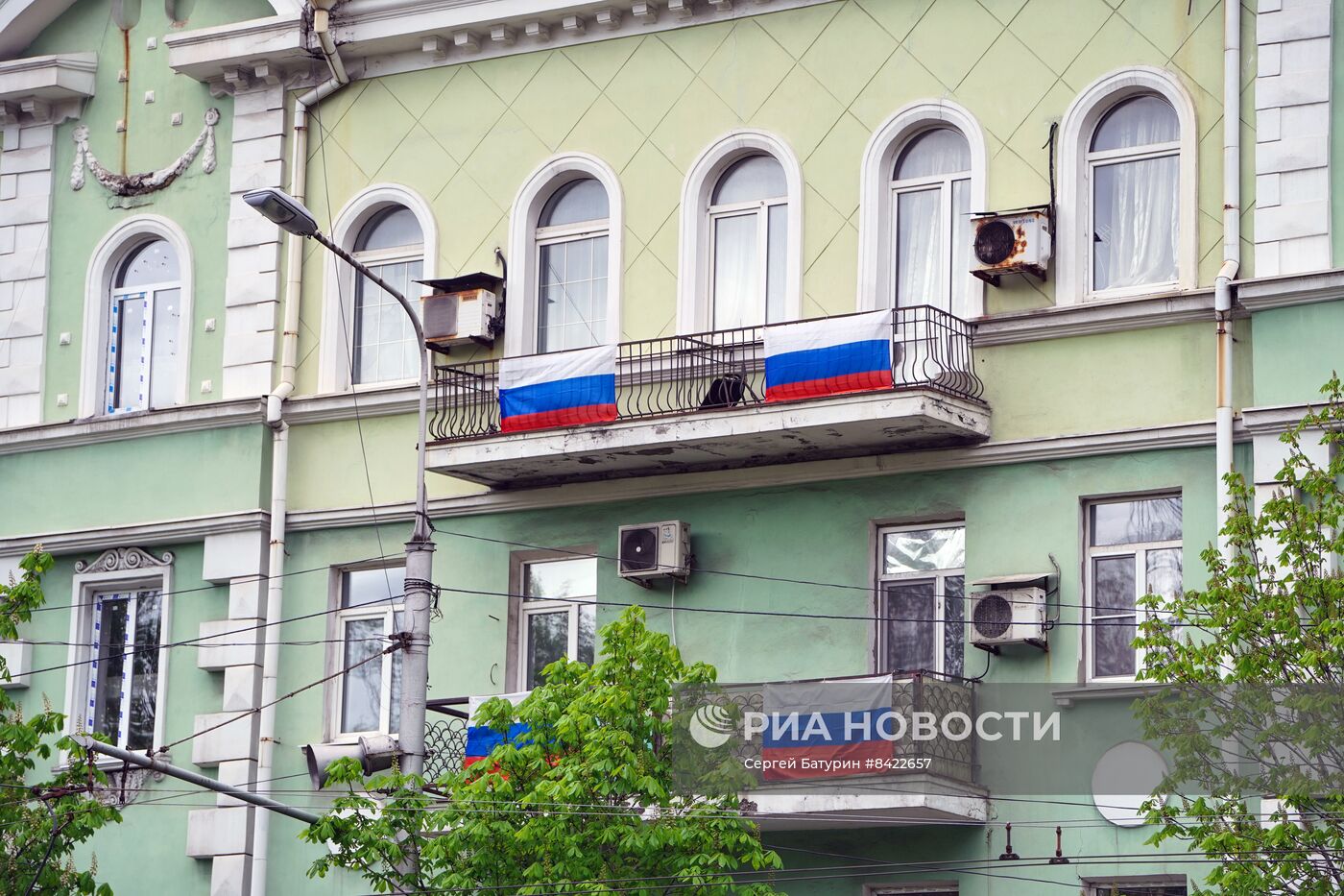 Украшение Донецка к майским праздникам