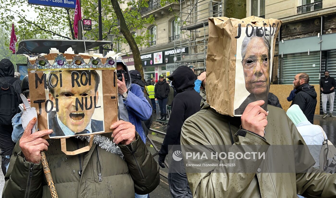 Беспорядки на первомайской акции в Париже