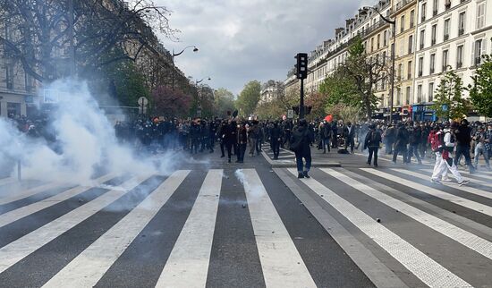 Беспорядки на первомайской акции в Париже