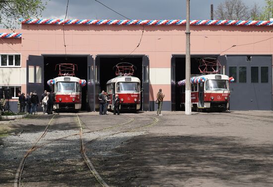 Запуск движения трамваев в Мариуполе