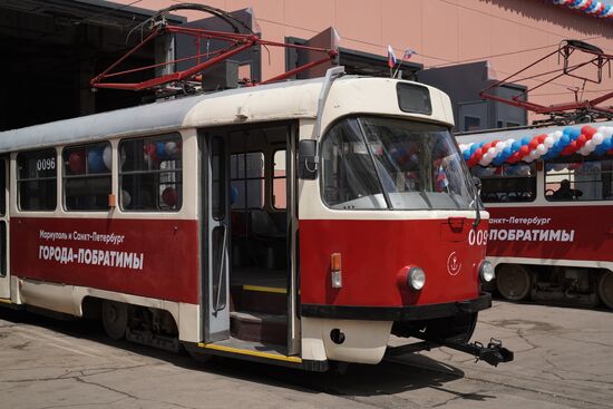 Запуск движения трамваев в Мариуполе