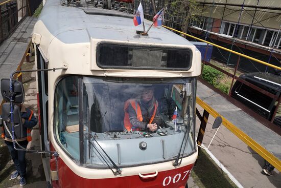 Запуск движения трамваев в Мариуполе