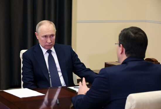 Президент РФ В. Путин встретился с губернатором Нижегородской области Г. Никитиным