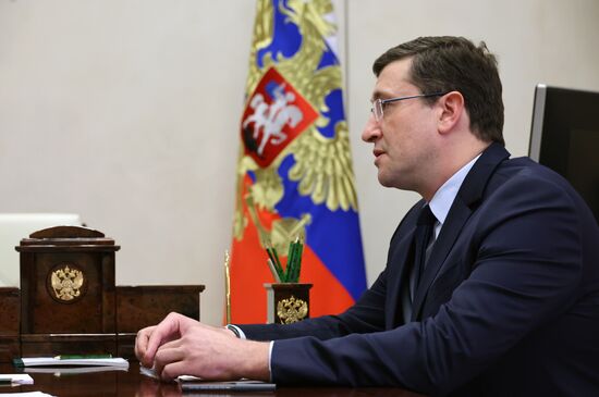 Президент РФ В. Путин встретился с губернатором Нижегородской области Г. Никитиным