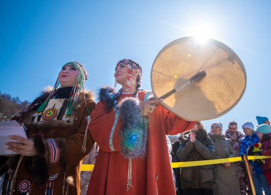 Обрядовый праздник оленей "Кильвэй" в Магадане