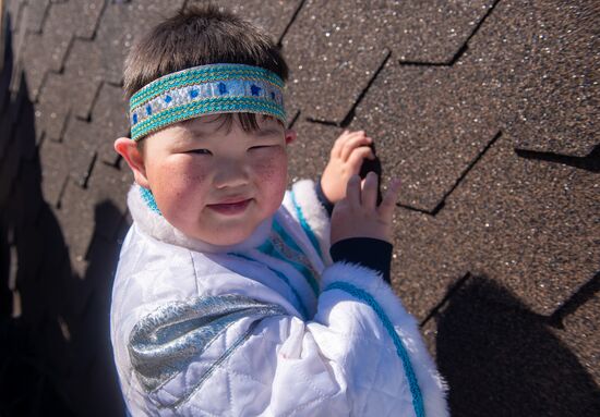 Обрядовый праздник оленей "Кильвэй" в Магадане
