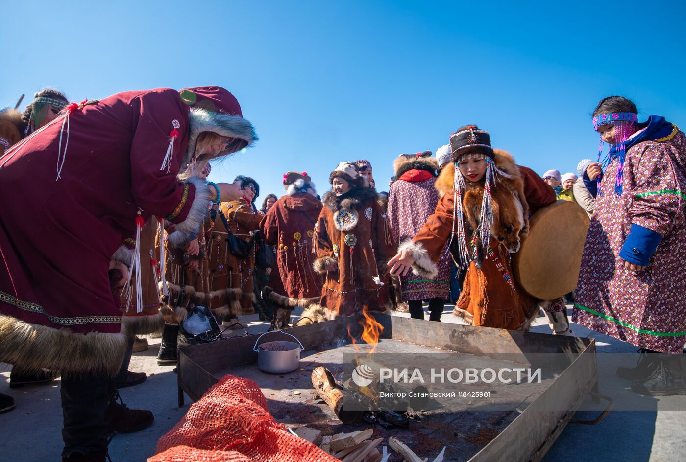 Обрядовый праздник оленей "Кильвэй" в Магадане