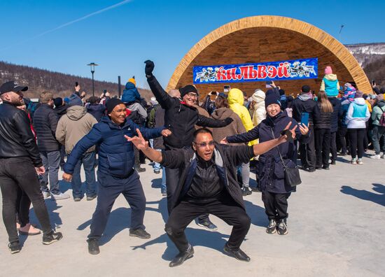 Обрядовый праздник оленей "Кильвэй" в Магадане