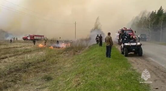 Пожары в Курганской области