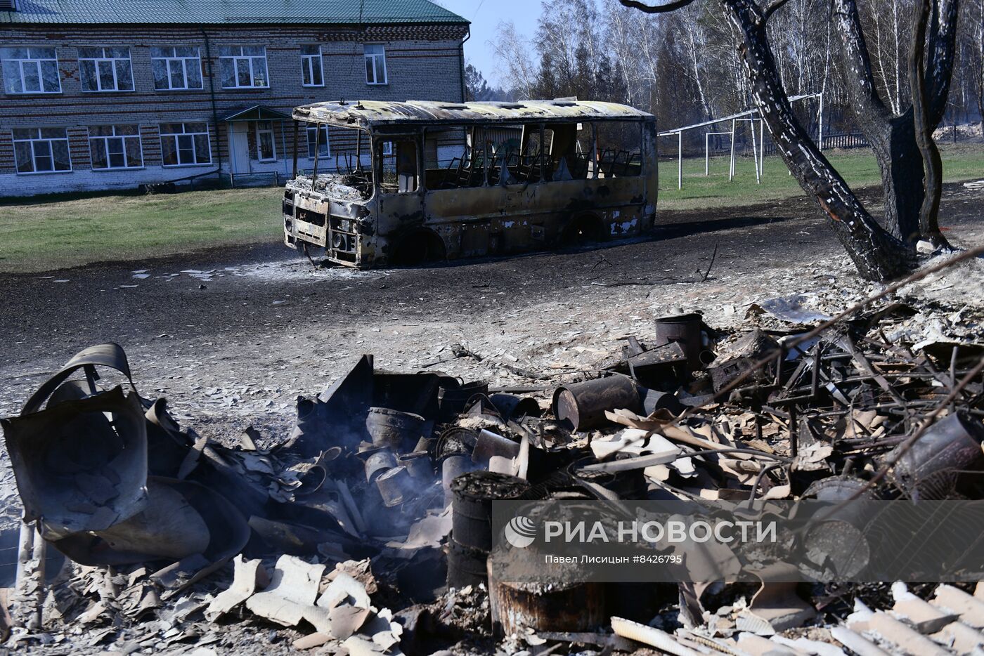 Пожары в Курганской области