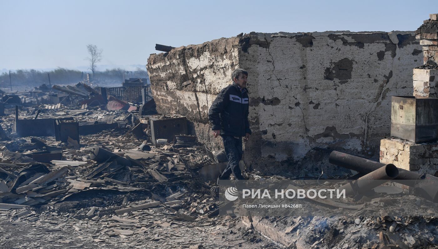 Пожары в Курганской области