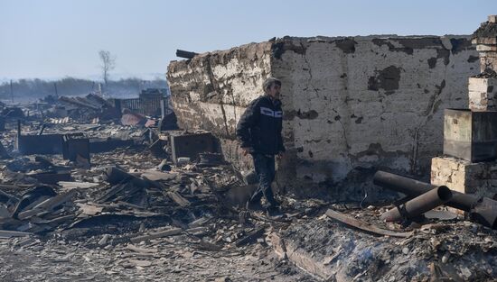 Пожары в Курганской области