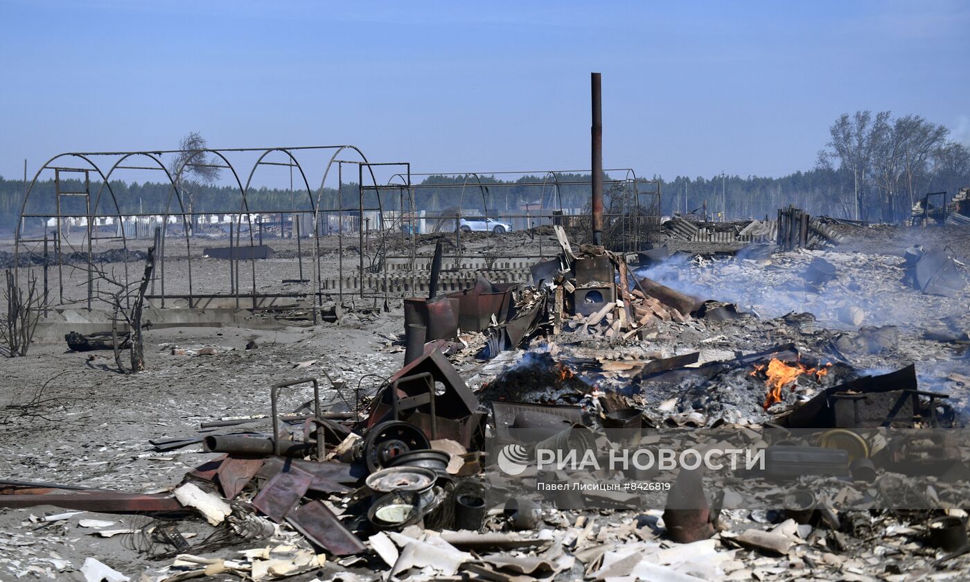 Пожары в Курганской области