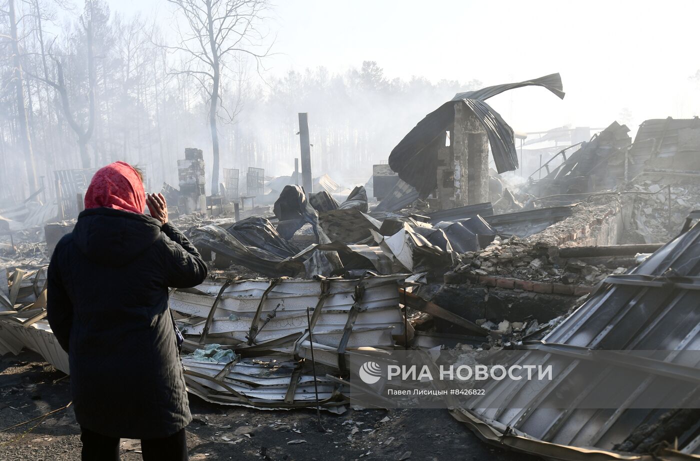 Пожары в Курганской области