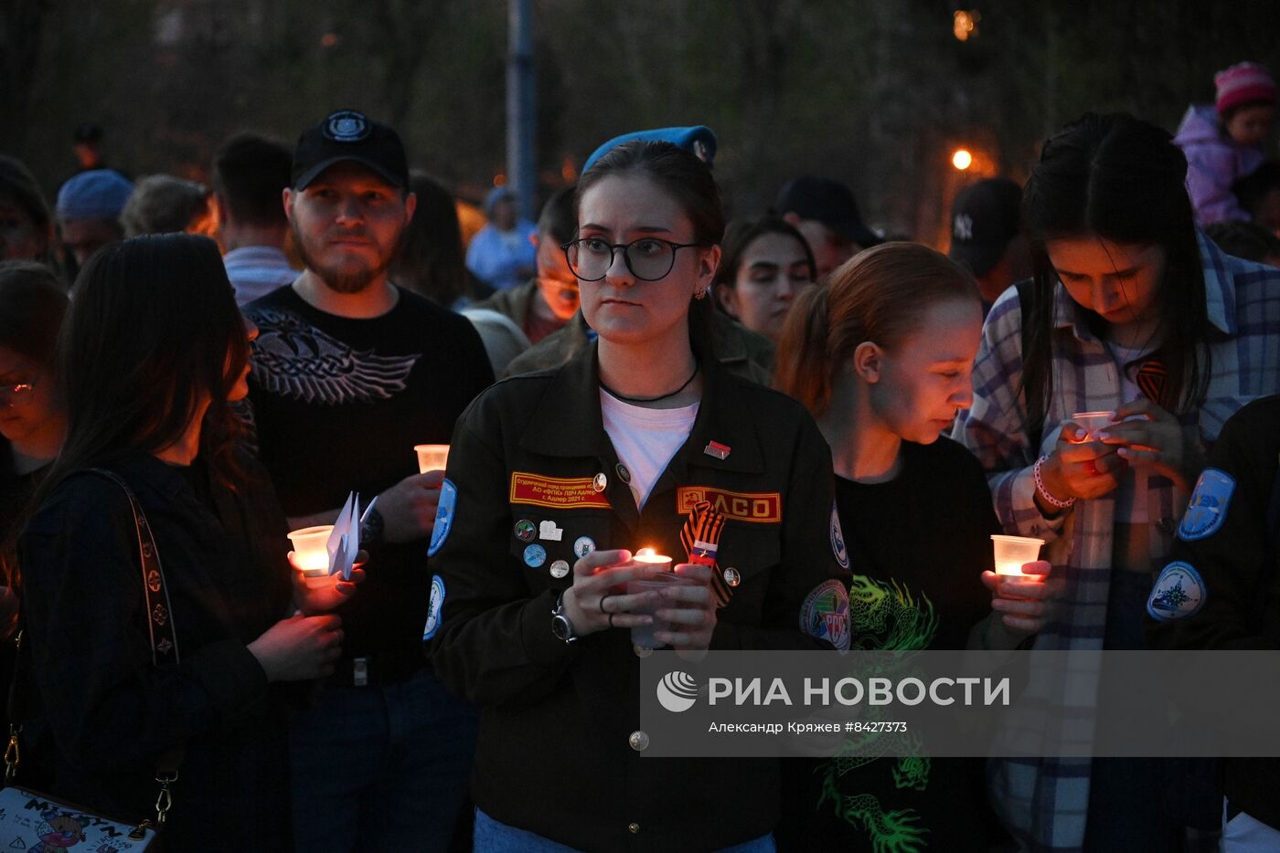 Акция "Свеча памяти" в Новосибирске