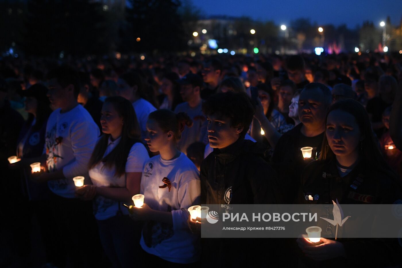 Акция "Свеча памяти" в Новосибирске