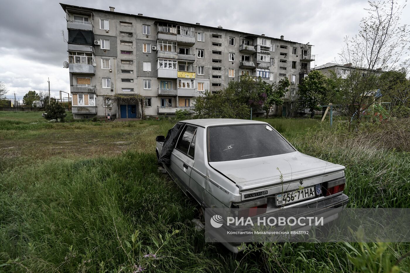 Последствия обстрела города Пологи Запорожской области