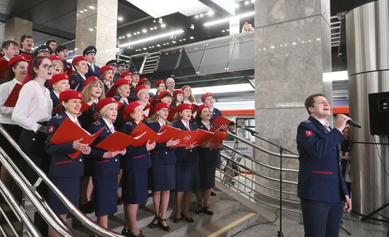 Парад поездов, посвященный 88-летию Московского метрополитена