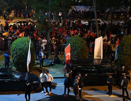 Торжественный митинг сторонников Эрдогана в Стамбуле