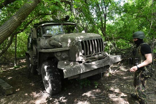 Боевая работа расчетов РСЗО "Торнадо-Г" 1-й гвардейской танковой армии ЗВО в ЛНР