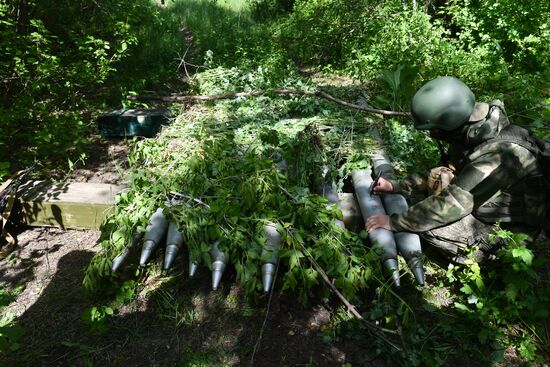 Боевая работа расчетов РСЗО "Торнадо-Г" 1-й гвардейской танковой армии ЗВО в ЛНР