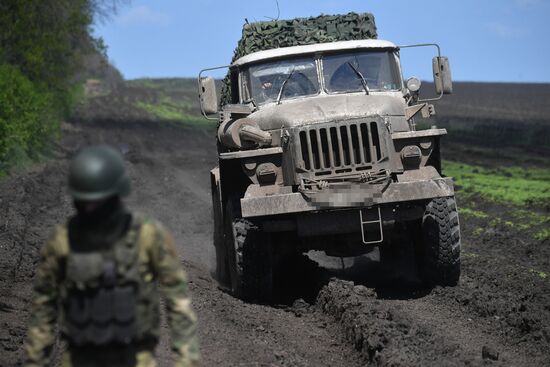 Боевая работа расчетов РСЗО "Торнадо-Г" 1-й гвардейской танковой армии ЗВО в ЛНР