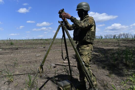 Боевая работа расчетов РСЗО "Торнадо-Г" 1-й гвардейской танковой армии ЗВО в ЛНР