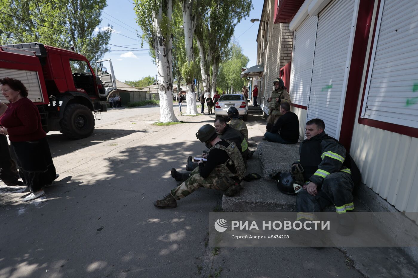 Последствия обстрела Куйбышевского района Донецка