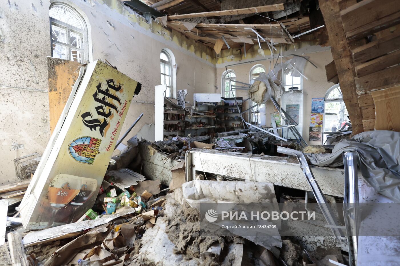 Последствия обстрела Куйбышевского района Донецка