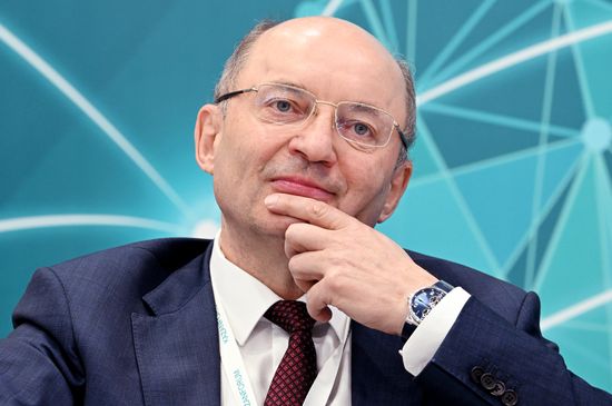 Председатель совета директоров холдинга "Синара - транспортные машины" Александр Мишарин на сессии "О развитии международного транспортного коридора "Север-Юг" в рамках XIV Международного экономического форума "Россия - Исламский мир: KazanForum". Фото могут быть использованы при наличии обязательной ссылки на источник. Место: Россия, Республика Татарстан, Казань. Автор: Алексей Майшев/АНО "Дирекция спортивных и социальных проектов". KAZANFORUM 2023. О развитии международного транспортного коридора "Север-Юг"