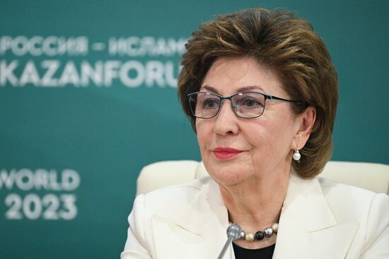 KAZANFORUM 2023. Пресс-конференция "Женская энергия: во имя добра и благополучия"