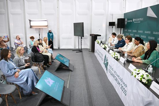 KAZANFORUM 2023. Пресс-конференция "Женская энергия: во имя добра и благополучия"