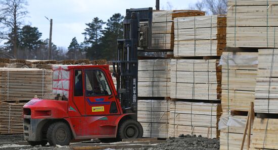 Предприятие лесозаготовки "Центр Сибири" в Красноярском крае