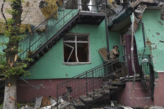 Боевая работа штурмовых групп ЧВК "Вагнер" в Артемовске