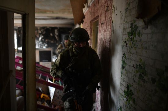 Боевая работа штурмовых групп ЧВК "Вагнер" в Артемовске