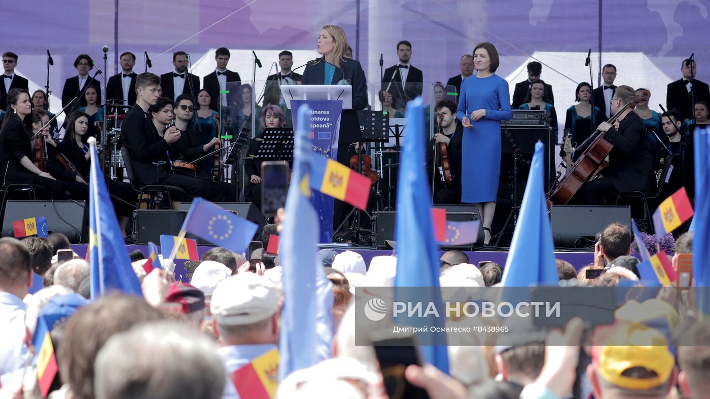 Митинг М. Санду "Европейская Молдова"