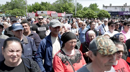 Митинг оппозиционной партии "Шор" в Гагаузии