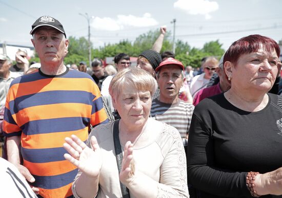 Митинг оппозиционной партии "Шор" в Гагаузии