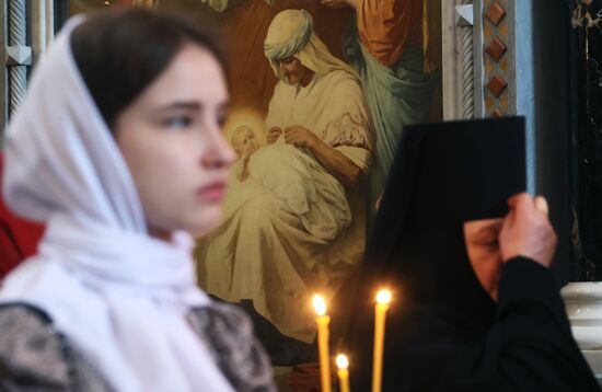 Патриаршее служение в день памяти святых равноапостольных Мефодия и Кирилла в храме Христа Спасителя