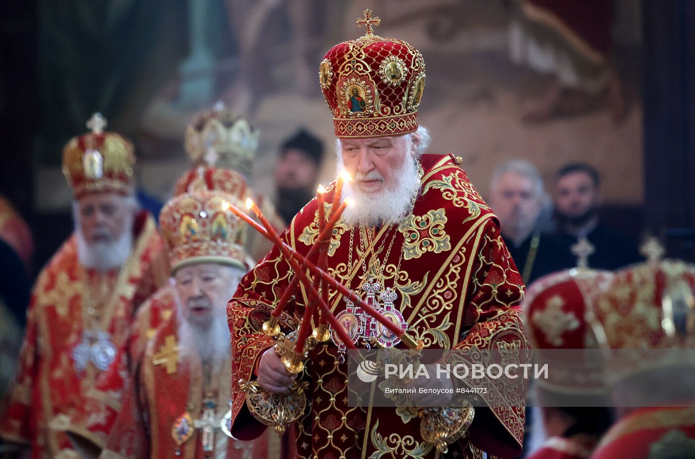 Патриаршее служение в день памяти святых равноапостольных Мефодия и Кирилла в храме Христа Спасителя