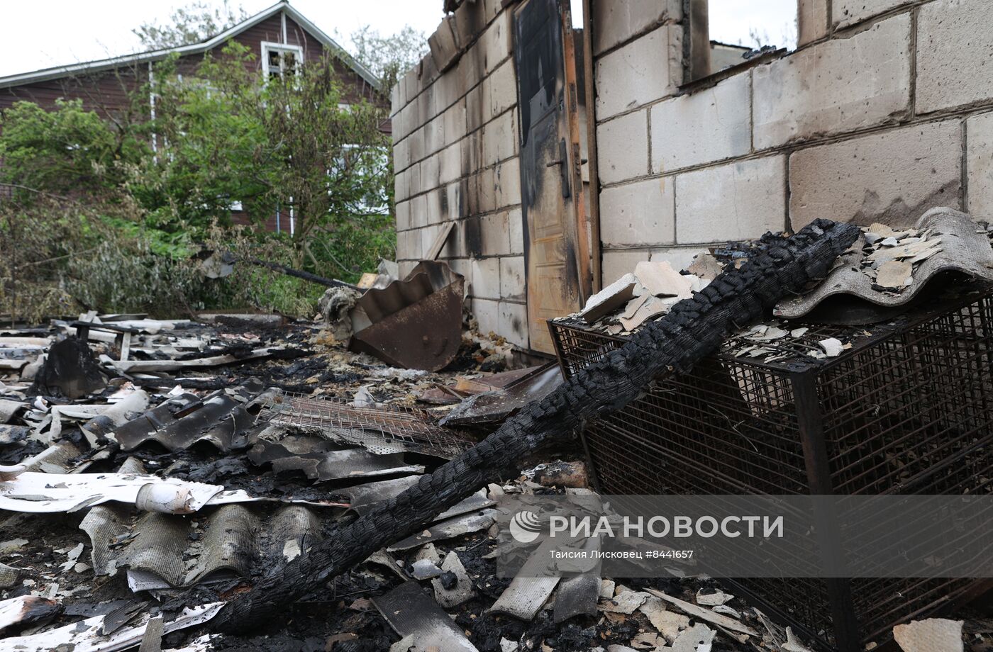 Последствия атаки украинской ДРГ в Белгородской области