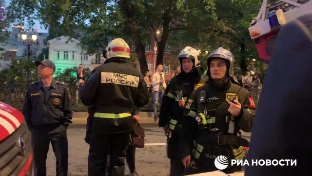Возгорание на Никитском бульваре