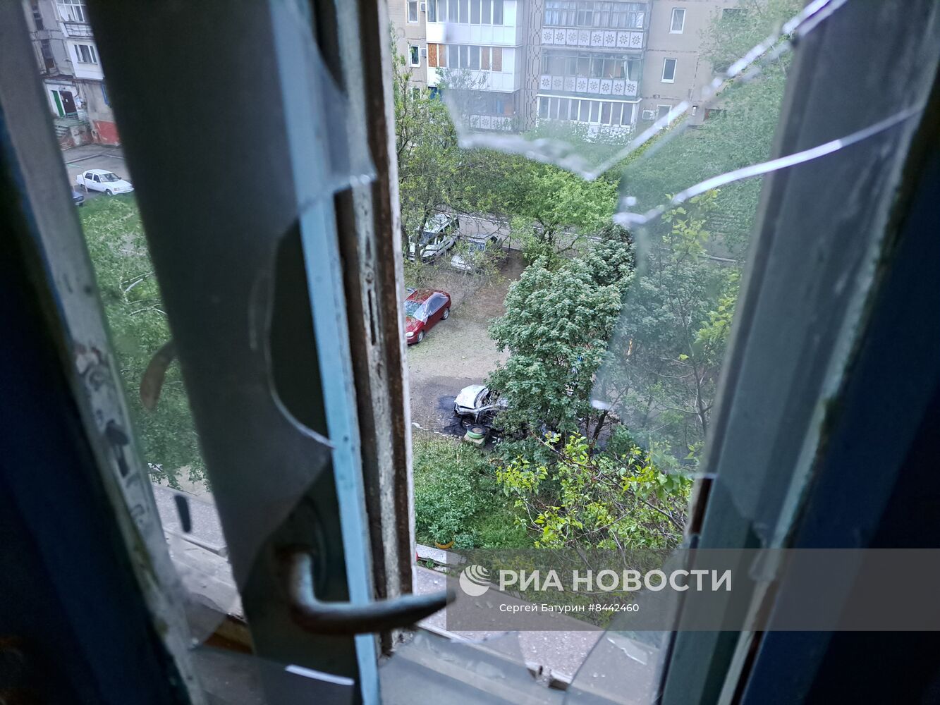 Последствия обстрела Горловки в ДНР