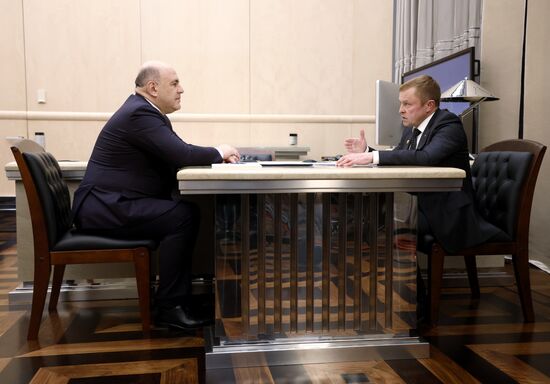 Премьер-министр РФ М. Мишустин встретился с президентом общества "Опора России" А. Калининым