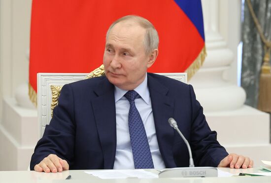 Встреча президента РФ В. Путина с представителями "Деловой России"