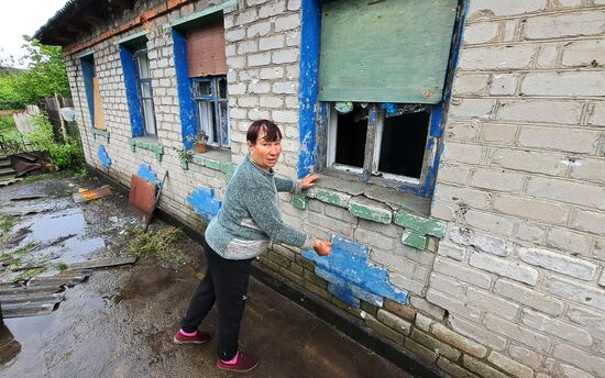 Последствия обстрела Горловки в ДНР