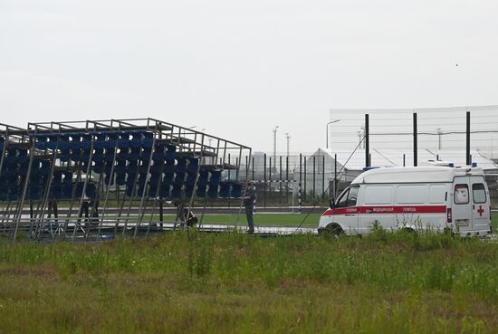 Обрушение трибуны на территории Гребного канала в Ростове-на-Дону