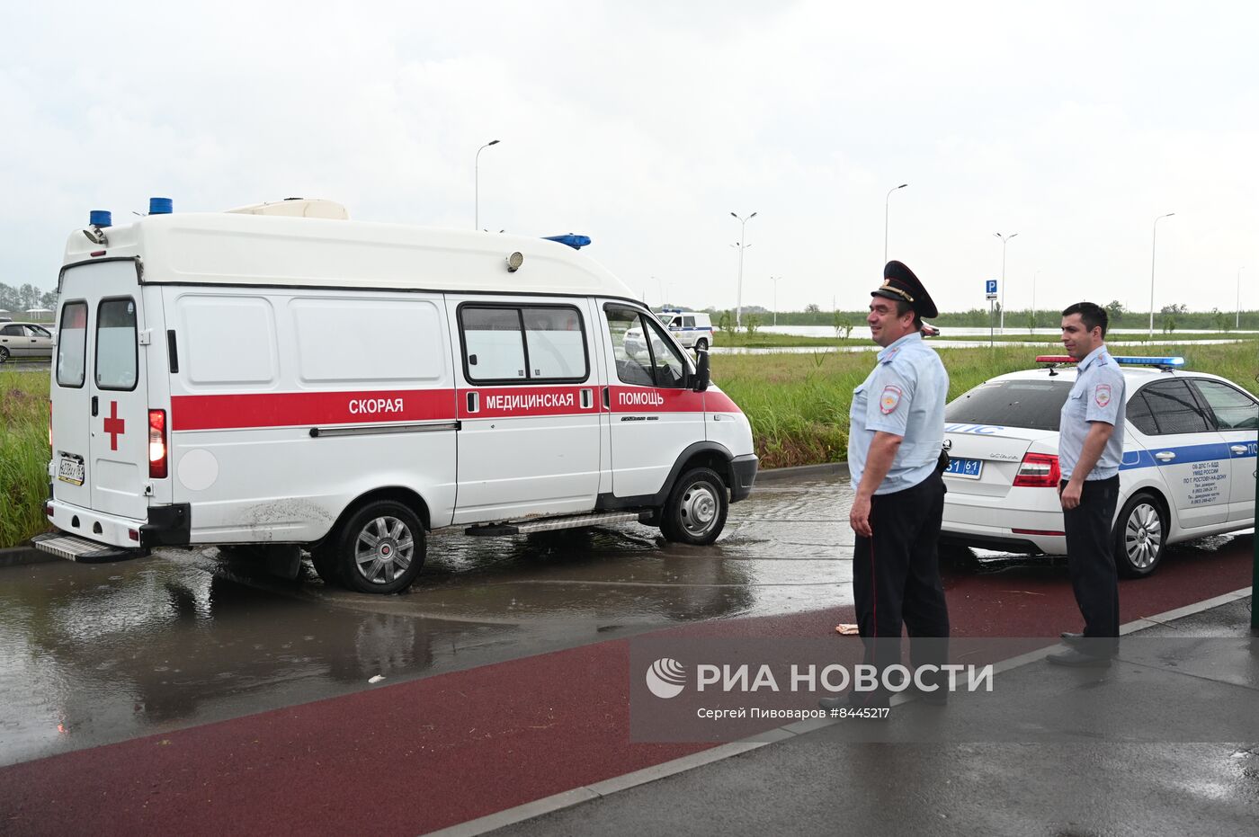 Обрушение трибуны на территории Гребного канала в Ростове-на-Дону