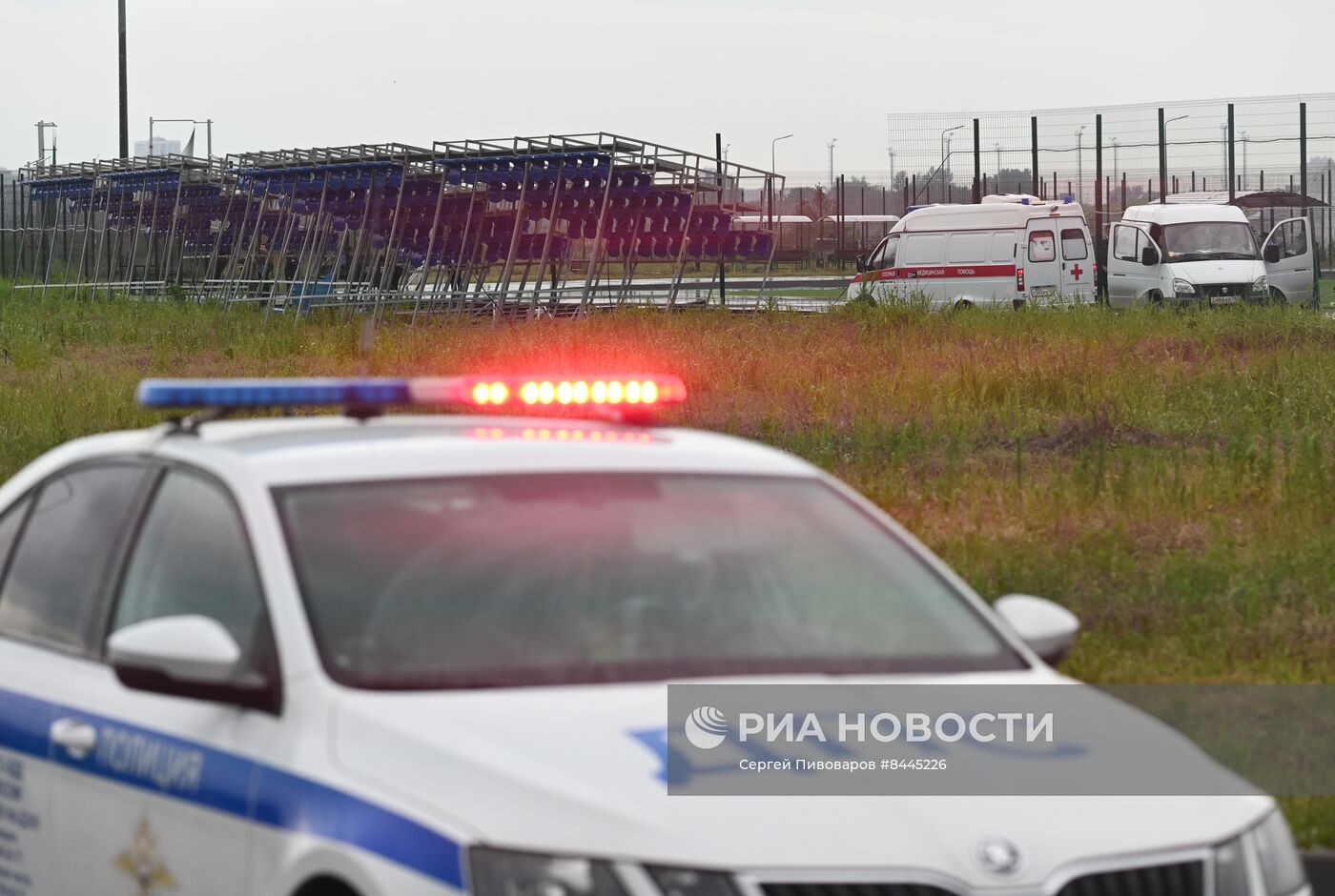 Обрушение трибуны на территории Гребного канала в Ростове-на-Дону